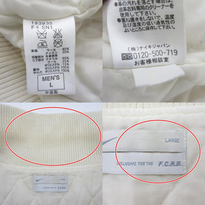 【中古】FCRB | エフシーアールビー スタジャン 193935 ホワイト サイズ：L