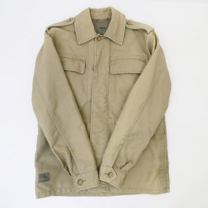 【中古】STUSSY | ステューシー MIL SPEC TRIBE WORLDWIDE RESPECT ミリタリージャケット ベージュ サイズ：S