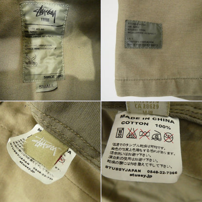 【中古】STUSSY | ステューシー MIL SPEC TRIBE WORLDWIDE RESPECT ミリタリージャケット ベージュ サイズ：S