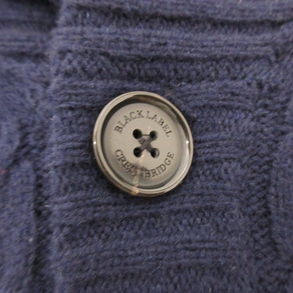 【中古】BLACK LABEL CRESTBRIDGE | ブラックレーベルクレストブリッジ ショールカラー カーディガン 51N43-442-28 ネイビー サイズ：M