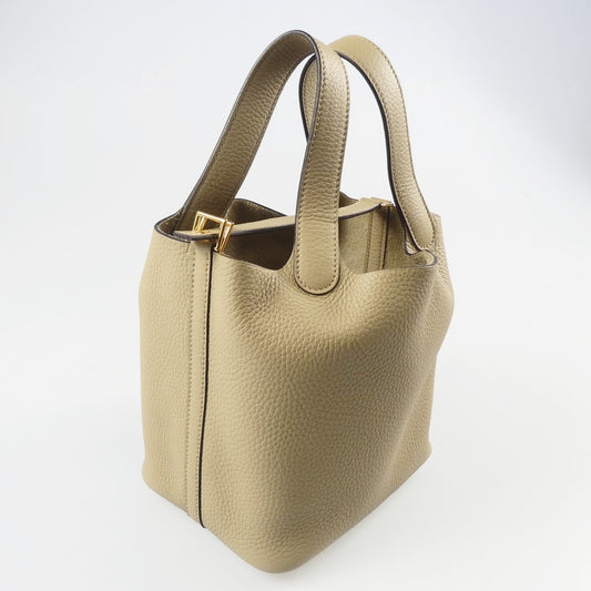 【中古】HERMES | エルメス ピコタンロックPM ハンドバッグ H056289CC8Q ベージュマルファ