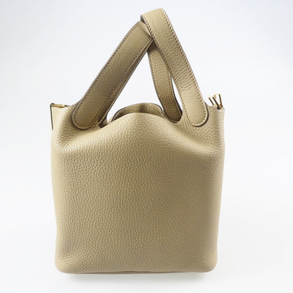 【中古】HERMES | エルメス ピコタンロックPM ハンドバッグ H056289CC8Q ベージュマルファ