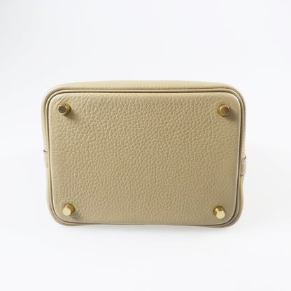 【中古】HERMES | エルメス ピコタンロックPM ハンドバッグ H056289CC8Q ベージュマルファ