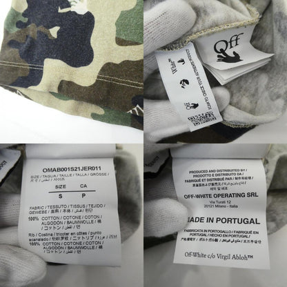 【中古】OFF-WHITE | オフホワイト 長袖Ｔシャツ OMAB001S21JER011 カーキ サイズ：S