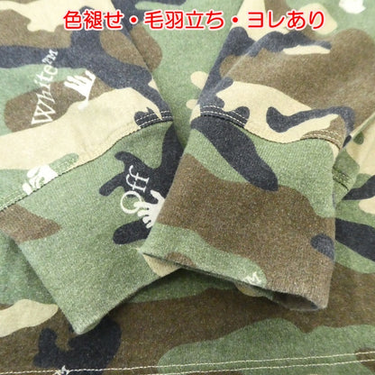 【中古】OFF-WHITE | オフホワイト 長袖Ｔシャツ OMAB001S21JER011 カーキ サイズ：S