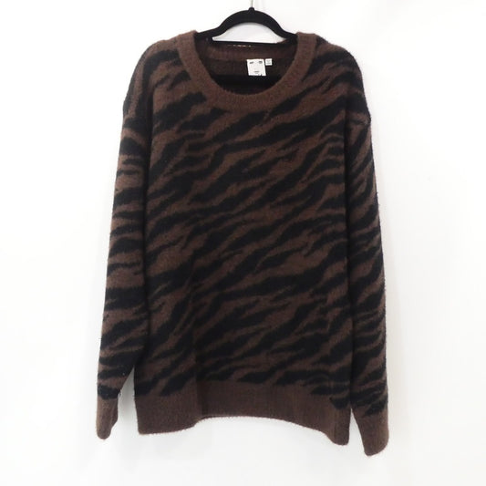 【中古】X-girl | エックスガール ZEBRA PATTERN OVERSIZED KNIT TOP セーター 105214015001 ブラウン サイズ：S