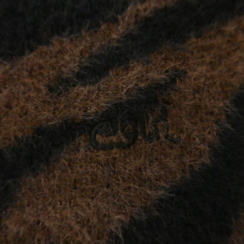 【中古】X-girl | エックスガール ZEBRA PATTERN OVERSIZED KNIT TOP セーター 105214015001 ブラウン サイズ：S