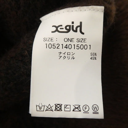 【中古】X-girl | エックスガール ZEBRA PATTERN OVERSIZED KNIT TOP セーター 105214015001 ブラウン サイズ：S