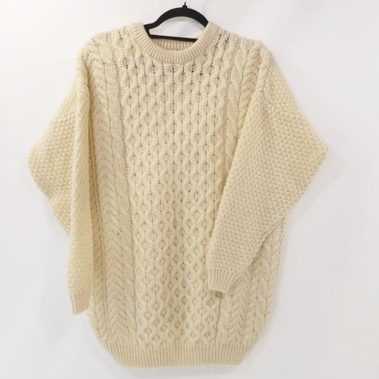 【中古】 アランニットセーター セーター ベージュ サイズ：L