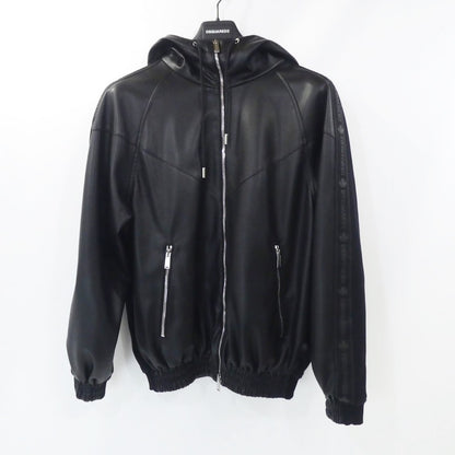【中古】DSQUARED2 | ディースクエアード Hybrid Swag Track Suit レザー S74AM1459 ブラック サイズ：44