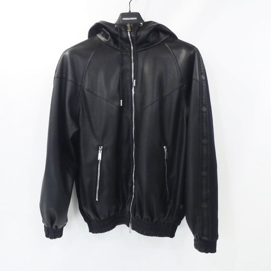 【中古】DSQUARED2 | ディースクエアード Hybrid Swag Track Suit レザー S74AM1459 ブラック サイズ：44