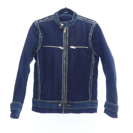 【中古】DIESEL | ディーゼル J-FONT ライダースジャケット 00SDMD 2018S/S ブルー