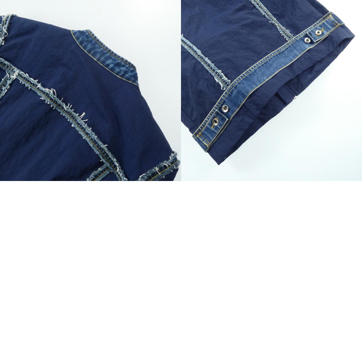 【中古】DIESEL | ディーゼル J-FONT ライダースジャケット 00SDMD 2018S/S ブルー