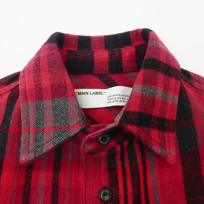 【中古】OFF-WHITE | オフホワイト BACK ARROW LAYERED LONG SLEEVE 長袖シャツ OMGA083E19E23010 レッド サイズ：XXS