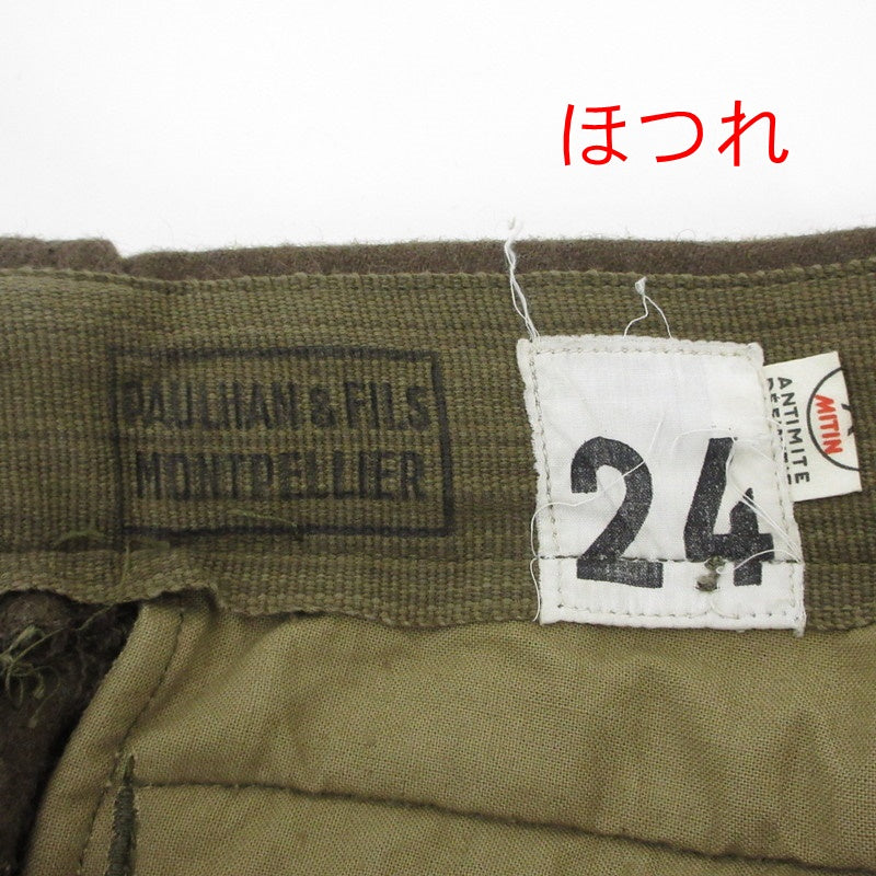 【中古】MILITARY衣料 | ミリタリーイリョウ M52 Wool Trousers パンツ オリーブ サイズ：24