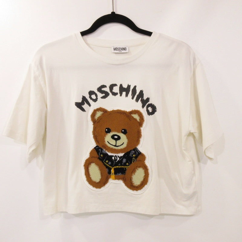 【中古】MOSCHINO | モスキーノ ワッペンベア 半袖Ｔシャツ HUM03S KIDS 並行品 ホワイト