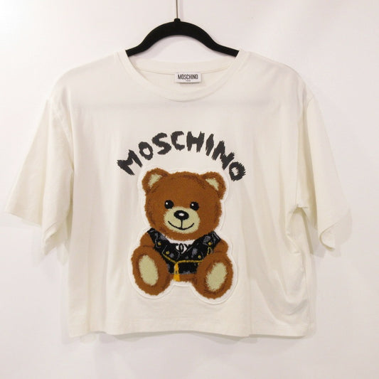 【中古】MOSCHINO | モスキーノ ワッペンベア 半袖Ｔシャツ HUM03S KIDS 並行品 ホワイト