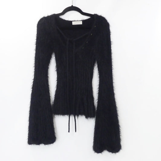 【中古】 Abbie fur tops ニット AM0638 ブラック