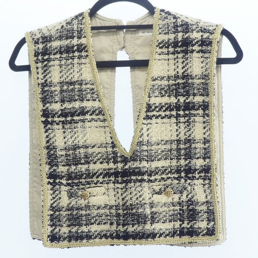 【中古】Lily Brown | リリーブラウン ツイードアタッチカラー その他トップス LWGG225351 2022A/W 付け襟 サイズ:ONE ホワイト