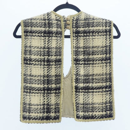 【中古】Lily Brown | リリーブラウン ツイードアタッチカラー その他トップス LWGG225351 2022A/W 付け襟 サイズ:ONE ホワイト