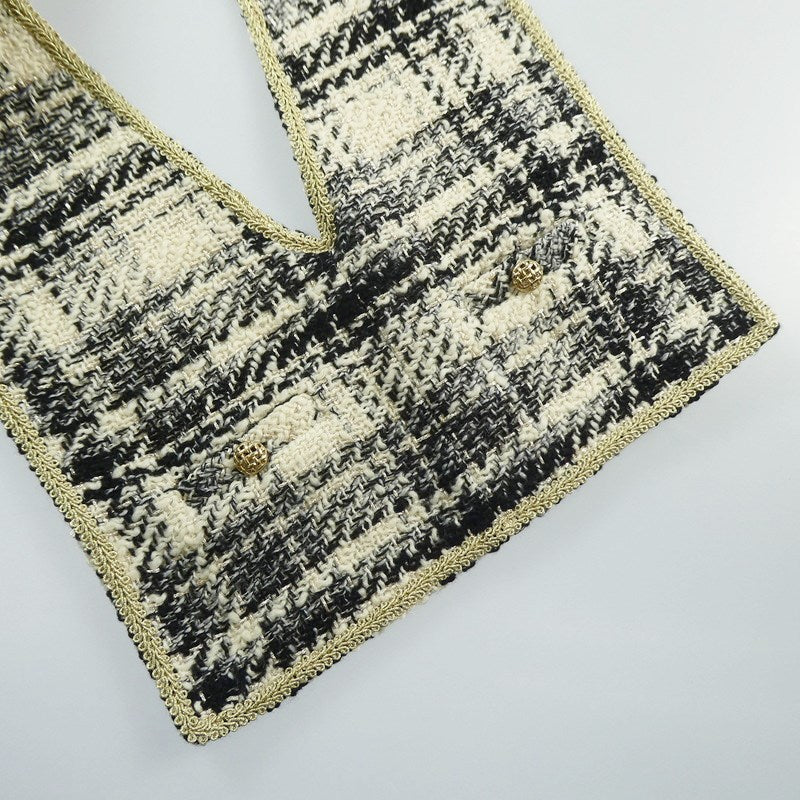 【中古】Lily Brown | リリーブラウン ツイードアタッチカラー その他トップス LWGG225351 2022A/W 付け襟 サイズ:ONE ホワイト