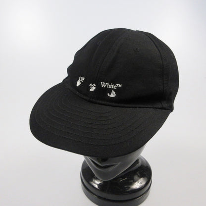 【中古】OFF-WHITE | オフホワイト OW LOGO BASEBALL CAP キャップ 並行品 ブラック