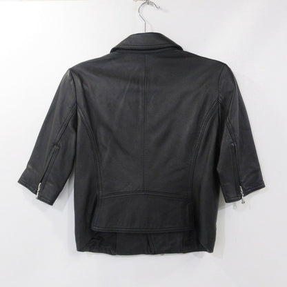 【中古】GUILD PRIME | ギルドプライム S/Sダブルレザーライダース レザー 72F76-506-09 ブラック サイズ：34