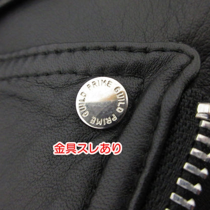 【中古】GUILD PRIME | ギルドプライム S/Sダブルレザーライダース レザー 72F76-506-09 ブラック サイズ：34