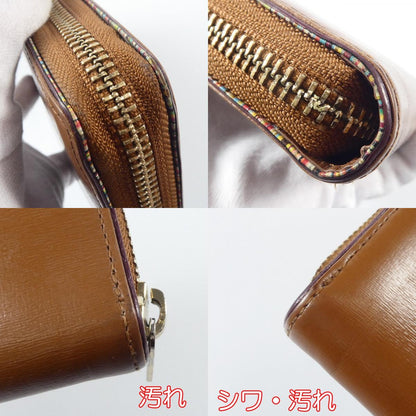【中古】Paul Smith | ポール・スミス マルチストライプエッジ 長財布 BPS427 ブラウン
