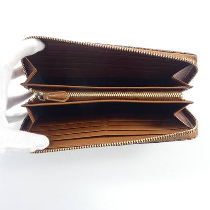 【中古】Paul Smith | ポール・スミス マルチストライプエッジ 長財布 BPS427 ブラウン