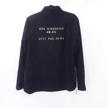 【中古】BUZZ RICKSONS | バズリクソンズ C.P.O BLUE FLANNEL SHIRTS 長袖シャツ BR27035 ネイビー サイズ：38