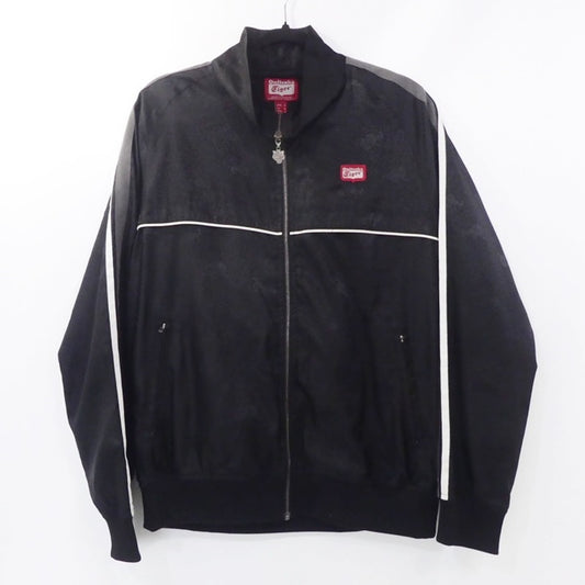 【中古】ONITSUKA TIGER | オニツカタイガー サイドライン ナイロンジャケット OKJ116 ブラック サイズ：M