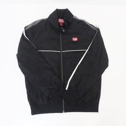 【中古】ONITSUKA TIGER | オニツカタイガー サイドライン ナイロンジャケット OKJ116 ブラック サイズ：M