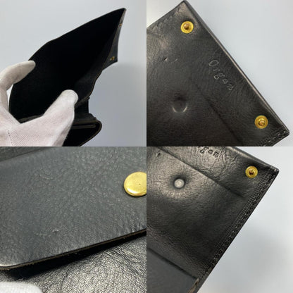 【中古】 小型のマチ付き二つ折り財布 長財布 GS-15 ブラック サイズ：M