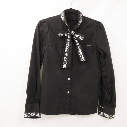 【中古】 Ribbon stretch long shirts 長袖シャツ 2024A/W ブラック サイズ：S