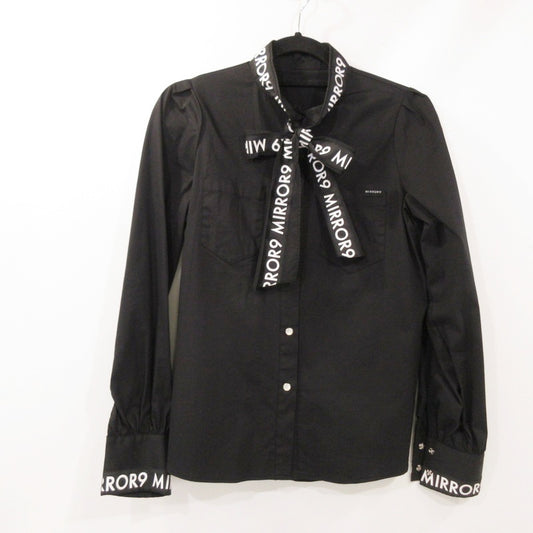 【中古】 Ribbon stretch long shirts 長袖シャツ 2024A/W ブラック サイズ：S