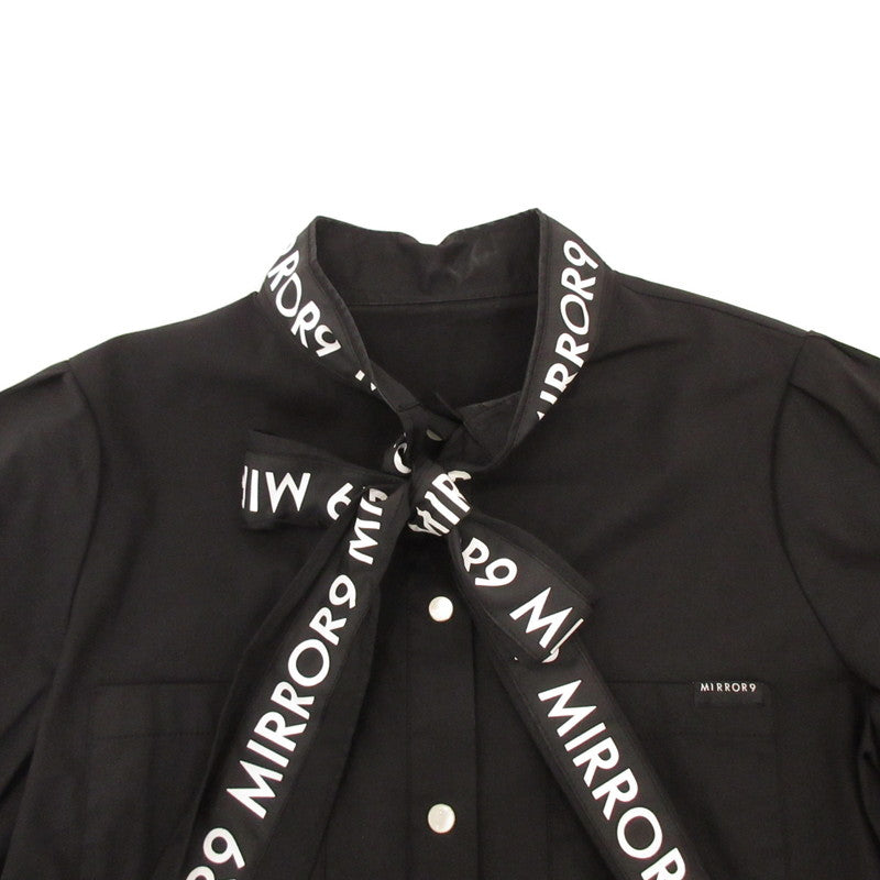 【中古】 Ribbon stretch long shirts 長袖シャツ 2024A/W ブラック サイズ：S
