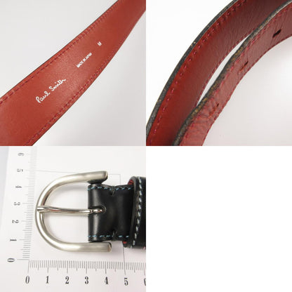 【中古】Paul Smith | ポール・スミス マルチカラーステッチレザー ベルト 110706 ブラック サイズ：M