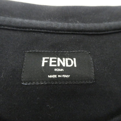 【中古】FENDI | フェンディ Logo Cotton T-Shirt 半袖Ｔシャツ FY0936 ARYR ブラック サイズ：L