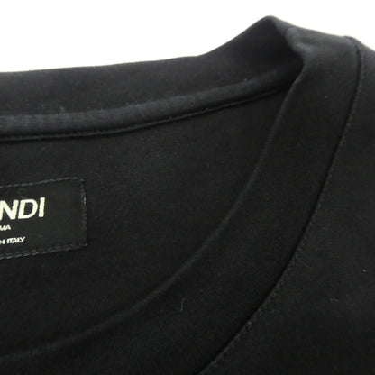 【中古】FENDI | フェンディ Logo Cotton T-Shirt 半袖Ｔシャツ FY0936 ARYR ブラック サイズ：L