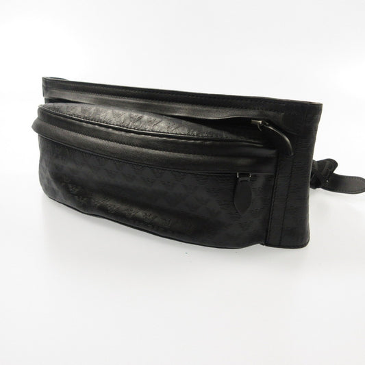 【中古】Emporio Armani | エンポリオ・アルマーニ イーグル総柄 ウエストバッグ YEMD52 ブラック