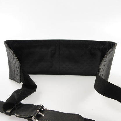 【中古】Emporio Armani | エンポリオ・アルマーニ イーグル総柄 ウエストバッグ YEMD52 ブラック