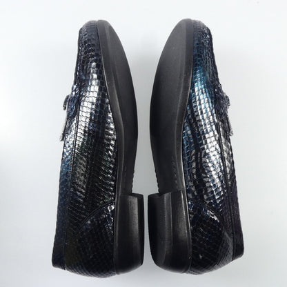 【中古】 TAGO SCHWARZ ローファー 437505 ネイビー 24cm
