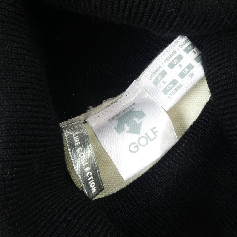 【中古】DESCENTE | デサント ウール混ポリエステル変形タートルネックセーター ニット DGWSJL02 LUXE COLLECTION ベージュ サイズ：L