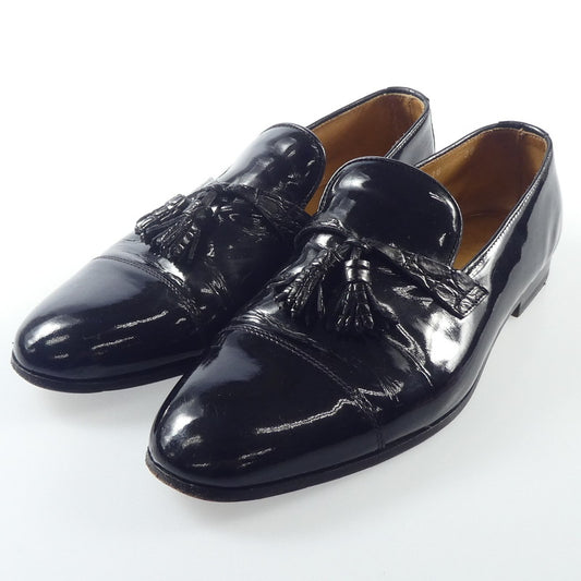 【中古】DOUCAL'S | デュカルス エナメルタッセルローファー ローファー 1616 ブラック 25cm