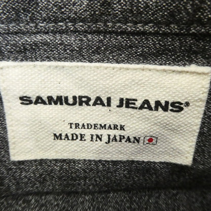 【中古】SAMURAI JEANS | サムライジーンズ 撚り杢セルビッチシャンブレーシャツ 長袖シャツ SJCBS23 グレー サイズ：L