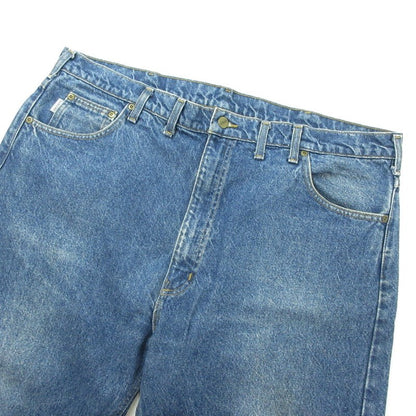 【中古】Carhartt | カーハート デニムパンツ 880 90s レザーパッチ ブルー サイズ：44