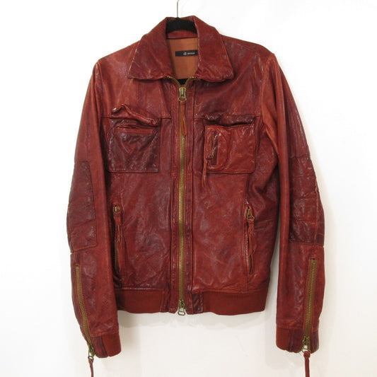 【中古】JOHN BULL | ジョンブル レザー 16135 レッド サイズ：M