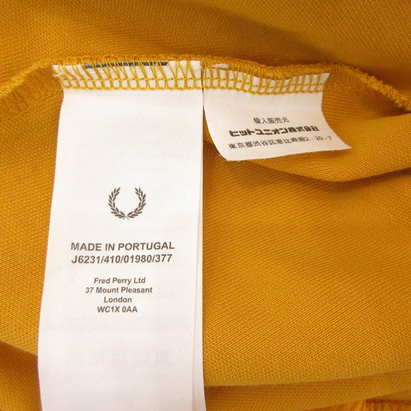 【中古】FRED PERRY | フレッドペリー LAUREL WREATH TAPED TRACK JACKET ジャージ J6231 イエロー サイズ：S