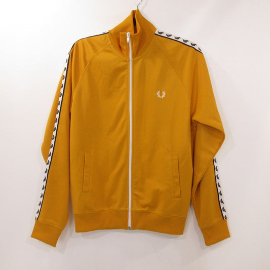 【中古】FRED PERRY | フレッドペリー LAUREL WREATH TAPED TRACK JACKET ジャージ J6231 イエロー サイズ：S